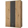 AVANTI TRENDSTORE Kalli - Armadio in legno laminato composto da 3 ante a battente e 2 cassetti. Disponibile in 2 colori. Dimensioni LxAxP 119,6x196,3x53,5 cm