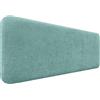 DHOME Testiera Imbottita Liscia Arrotondata in Lana Ecologica per Parete Acustica Testate Fonoassorbenti Testata Letto Camera da Letto (Verde Acqua, 160cm)