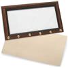 hobbymio.it Porta Chiavi in Legno Marrone con Tela Aida da ricamare a Punto Croce, finestrella 12x25, 5 Ganci
