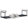 WJnflQN Scaffale portaoggetti per scarpe, scaffale sotto armadio, scaffalature per scarpe estensibili sotto mensola - Cesto portascarpe sospeso salvaspazio, per lavanderia, cucina,