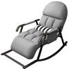 OVLRIJP Sedia a Dondolo da Interno, Sedia Dondolo con Comoda Seduta Imbottita, Poltrona a Dondolo, Regolabile per Balcone, Soggiorno, Camera da Letto (Arancione) (Grigio)
