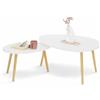 IDMarket - Set di 2 tavolini nidificanti GAIA laccato bianco scandinavo