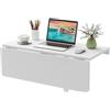 COSTWAY Tavolo Pieghevole a Muro, Tavolino Porta PC da Parete in Legno, Tavolo a Scomparsa Multifunzionale, Ideale per Soggiorno, Cucina e Studio, 80 x 60 x 45 cm (Bianco)