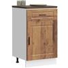 QZZCED Porto - Mobile basso da cucina in legno antico ricostituito, mobile base con ampio stoccaggio e pratiche porte per organizzare elettrodomestici, gambe regolabili