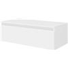Liberoshopping Mobile bagno sospeso con cassetto soft closing in legno nobilitato- design moderno NILYA (Bianco Opaco, 100 cm)