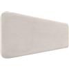 DHOME Testiera Imbottita Liscia Arrotondata in Velluto Premium per Parete Acustica Testate Letto Fonoassorbenti Camera da Letto (Bianco Ossa, 160cm)