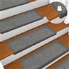 LANTUS 15 gradini per Scale con Coperchio, Tappetino per Scale, Protezione per Interni, Tappetino Antiscivolo e Autoadesivo, per Scale in Legno