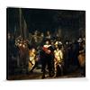 1art1 Van Rijn Rembrandt Poster Stampa Artistica su Tela Ronda di Notte, 1642 Quadro da Parete sulla Barella | Murale XXL | Immagine 50x40 cm