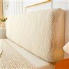 ENEN Elastica Copertura per Testiera, Jacquard-Foglie Antipolvere Lavabile Fodera Testiera, Letto Protez Copri Testata del Letto Matrimoniale Singolo Protezione (120cm,Beige)