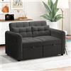 ZKLOEP Divano Loveseat dal design moderno e USB, divano allungabile 3 in 1 con schienale regolabile, tasche per braccioli e cuscini. Adatto per soggiorno, camera da letto, appartamento, ecc.