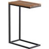 CLP Tavolino Manteo in Rovere, Comodino Quadrato, tavolino da Divano con Struttura in Metallo Verniciato a Polvere e Protezioni per Il Pavimento, Dimensione:46x25x63 cm