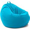 Avalon - Puff Poltrona Sacco Gigante XXL SOFTY 90×90×H90cm Sfoderabile, Pouf Sacco di Qualità Sartoriale, Bean Bag per Sedersi Ergonomico, Tessuto Antistrappo Impermeabile, Made in Italy(Petrol)