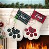 Youltar Calze di Natale personalizzate, 43,2 cm, calze di Natale personalizzate con nome, per animali domestici, gatti, cani, zampe, calze di Natale per bambini, famiglia, camino, decorazione per