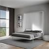 IMAGO FACTORY Kento - Mobile Letto a Scomparsa Matrimoniale, Letto Richiudibile a Parete, Materasso non Compreso, il Letto Matrimoniale a Scomparsa arriva Smontato, Made in Italy (Bianco Frassino)