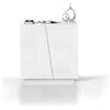 WHOUS Armadio Multiuso EASY per Ufficio, Studio o Camera con 2 Ante e 2 Vani, 79,20x38x86 cm, Bianco Lucido