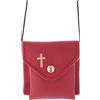 Holyart Portateca Rosso 6,5x6,5 cm Vera Pelle