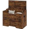 HOMCOM Cassapanca da 103L Panca Contenitore Multiuso 75x40x56 cm Marrone