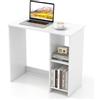 GYMAX Scrivania per Computer per Spazi Ridotti, Scrivania da 80 cm per L'ufficio Domestico con Ripiani, Scrivania per Studio e Scrittura Risparmia Spazio, per Soggiorno, Studio e Camera da Letto