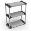 Mongardi 7124C04 Scaffale 3 Ripiani, 80 cm, Grigio
