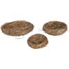 KSD Nido per uccelli vuoto, 20 x 4 cm, set da 3 pezzi per il fai da te e la decorazione per Pasqua, decorazione pasquale, nido naturale marrone, nido realistico, decorazione pasquale ecologica,