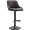 CLP Sgabello Design Imbottito Lazio In Similpelle I Sgabello Girevole Con Poggiapiedi I Sedia Alta Cucina Regolabile 83-104 CM Colore marrone Colore del telaio nero