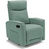 REDÒKASA Poltrona relax manuale Londra, reclinabile manualmente, 3 diverse posizioni, design moderno, seduta ergonomica, tessuto idrorepellente (Salvia)