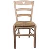 Sedam Srl Sedia Cuore, in Legno Massello, Vari Colori e Sedute disponibili, Alta Qualità, ORDINE MINIMO 2 PEZZI (Grezza, Paglia)