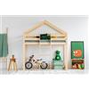 RC ROOM COLOREE for kids Letto a soppalco in legno - 1 posto/letto capanna bambino Leo Solo 70 x 160 cm con rete