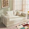 YINIX Divano Letto Pieghevole 200cm Super King, Divano Modulare Futon Boneless, Velluto a Coste con Telaio in Metallo, Materasso da Terra 3 Posti, Base Antiscivolo, Rivestimento Lavabile