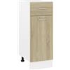 vidaXL Armadio Inferiore Cassetto "Lyon" Rovere Sonoma 30x46x81,5