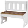 k koma Panchina in legno di pino massiccio bianco rovere (125)