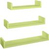 MODULARREDO | CALAMITA Set di 3 Mensole da Muro, 60x8 p15.5 cm, Verde