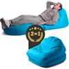 Avalon - Pouf Chaise Longue da Esterno Pieghevole Double Jive, Poltrona Sacco Letto Comodo e Impermeabile, Perfetto da Giardino, Arredo Piscina, Design Moderno, Made in Italy(75x180cm-Petrol)