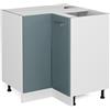 Vicco Mobile ad angolo cucina R-Line, Grigio-blu, 75.6 cm
