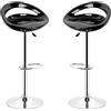 homewell Sgabello da bar in acciaio inox, ABS, altezza regolabile (2 pezzi)