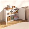HSHa Armadio da bagno a parete con doppia anta e ripiano regolabile, 60 x 50.3 x 15.2 cm, in legno sottile di medicina storage organizer visualizzazione armadietto, bianco