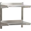 Mahlzeit Mensola da Parete in Acciaio Inox | 60 x 35 cm | 2 Ripiani che possono sostenere ciascuno 50 kg | Resistente alla corrosione, facile pulizia | Mensola da Cucina, Mensola Appendi-Piatti