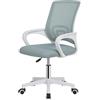 Cribel CINDY Sedia da Cameretta Tiffany Ergonomica con Schienale in Rete Traspirante, Seduta Imbottita, Braccioli Integrati e Ruote 57.5x61.2x89-98 cm