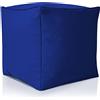 Green Bean© Sgabello a sacco 40x40x40cm con imbottitura in perle EPS Pouf Cuscino Poggiapiedi per poltrona a sacco Cuscino per pavimento bambini e adulti solleva le gambe siediti Blu