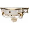 Pintici Consolle da parete con cassetto, stile shabby shabby chic, decorazione da parete in stile antico, mensola da parete (avorio, oro)