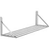 Mahlzeit Scaffale pensile in acciaio inox nel design delle barre 120 x 30 cm | Scaffale ribaltabile | argento | Scaffale in acciaio inox, scaffale da parete, scaffale da cucina