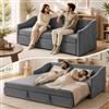 YNYHTER Divano letto matrimoniale, divano letto estensibile 90/180 x 200 cm, divano letto a 2 posti, letto per gli ospiti, letto per il giorno, estensibile, senza materasso(Grigio-a,90/180x200cm)