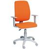 SEDIAOFFICE Paris - Sedia da Ufficio Ergonomica Posturale, Sedia Scrivania Regolabile in: Altezza, Braccioli e Schienale, Poltrona Ufficio Made in Italy (Ruote Parquet, Blu Tessuto)