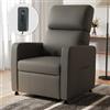 Devoko Poltrona Relax Elettrica Ergonomica Reclinabile 90°-165°in Pelle PU, Poltrona Reclinabile con Schienale e Poggiapiedi Regolabile, per Soggiorno/Ufficio, con Tasconi Laterali, Verde grigio