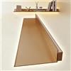 Generic Mensole galleggianti con luci LED, mensola espositiva in metallo resistente, in lega di alluminio per piante o libreria, espositore illuminato per ingresso, bancone bar, bagno(Gold,100cm/39in)
