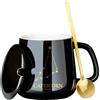 Treer Tazza Colazione in Ceramica, Costellazione Tazza da caffè Tazze Colazione Tazza Ceramica, Tazze Cappuccino, Tazza The, Tazza caffè, Latte, Bevanda, Acqua (Capricorno,400ml)