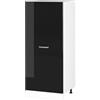Vicco mobile cucina dispensa R-Line, Nero lucido, 60 cm, per la libera combinazione all'interno di sistemi cucina modulari