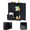 LIFEZEAL Mobile Bagno con 3 Cassetti e Anta, Mobiletto Bagno Salvaspazio con Ripiano Regolabile in Altezza, Cassettiera in Legno, 60 x 30 x 81cm, Armadio Multiuso per Cucina e Soggiorno (nero)