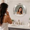 Nagina International Metal Crafted Nickel Plated Aluminum Porthole Bathroom Decor Mirror | Nagina International (24 Inches)
