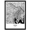 Nacnic Poster Mappa di Tokyo - Giappone. Città asiatiche Fogli con Mari e fiumi, in Colore Nero. Formato A3